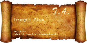 Trungel Alex névjegykártya